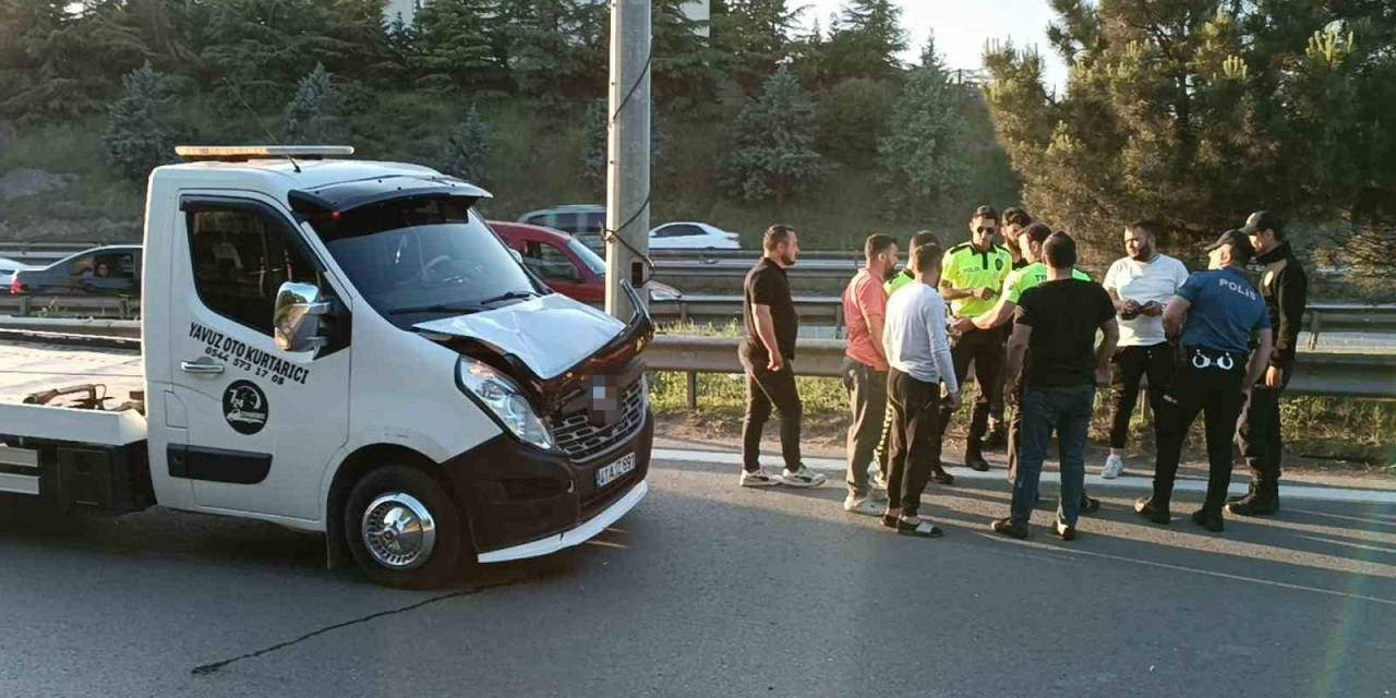 E-5’te Çekicinin Çarptığı Yayanın İki Bacağı Da Kırıldı