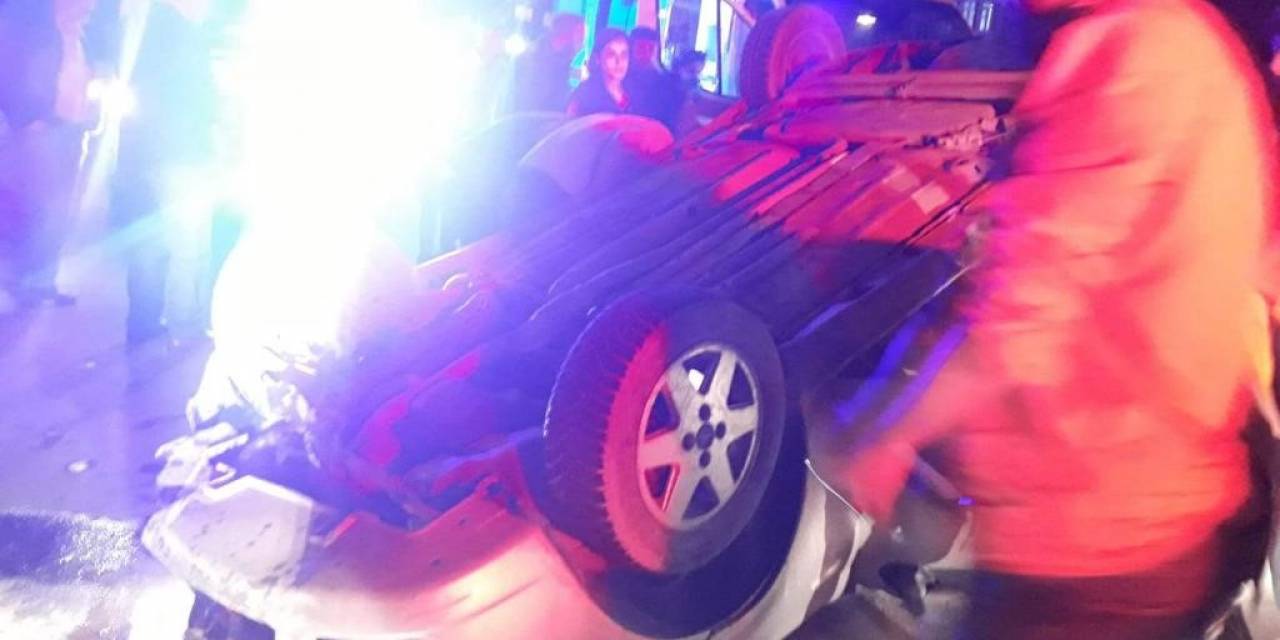 Ağrı’da Takla Atan Otomobilin Sürücüsü Yaralandı