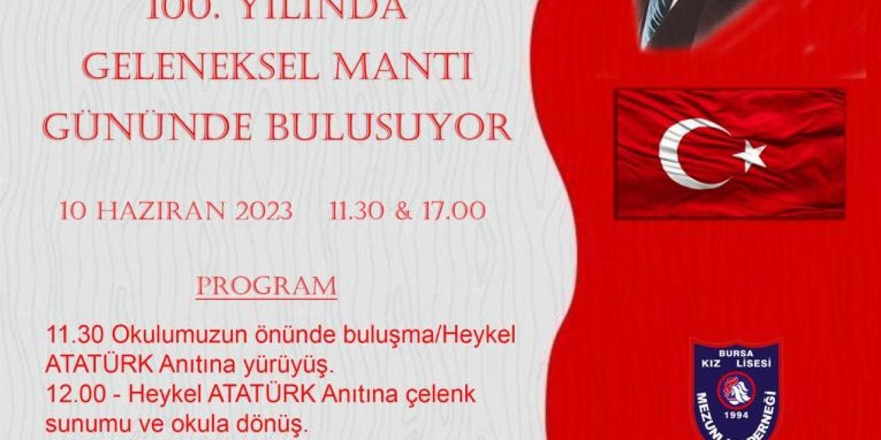 Bursa Kız Lisesi Geleneksel Mantı Gününde Buluşuyor