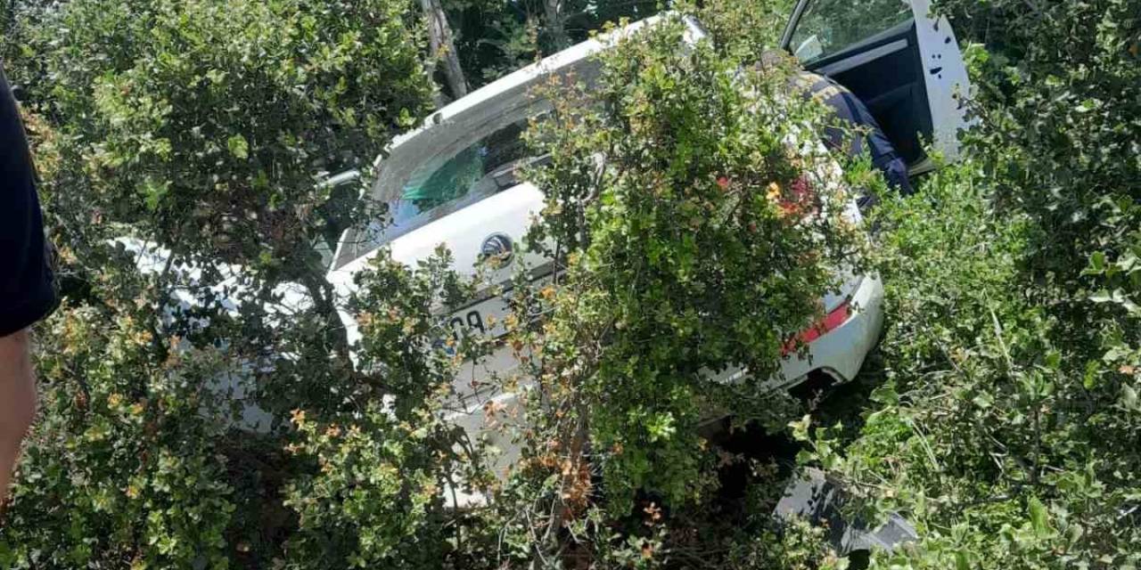 Otomobil Makilik Alana Uçtu; 1 Yaralı