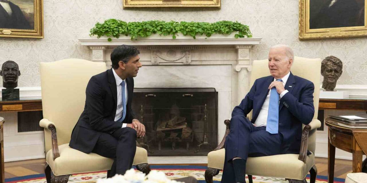 Abd Başkanı Biden, İngiltere Başbakanı Sunak İle Bir Araya Geldi