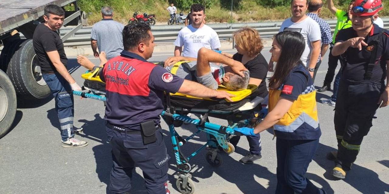 Tır Yoldan Çıktı: 1 Yaralı
