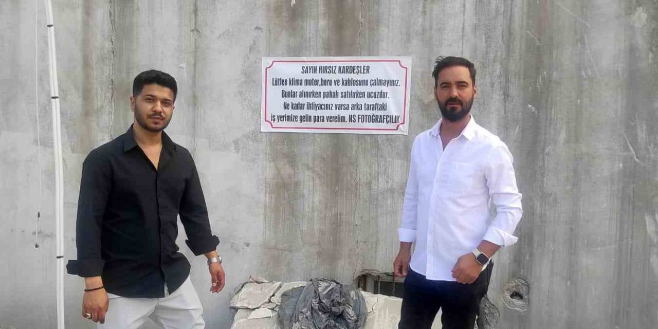 Hırsızlardan Bıkan Esnaf Duvar Yazısıyla Uyardı