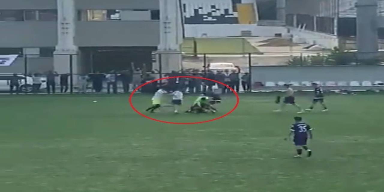 Amatör Maçta Tekmeler Havada Uçuştu