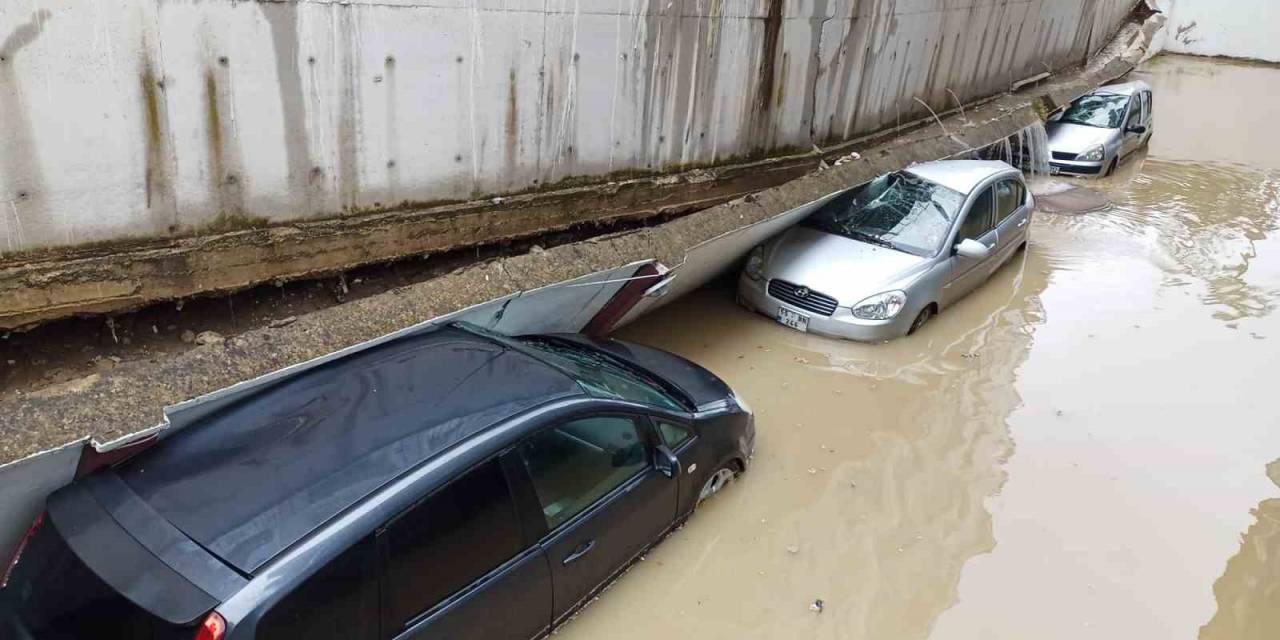 Samsun’un Sağanakla İmtihanı: Atakum’da Bodrum Katları Su Bastı, İstinat Duvarı Yıkıldı