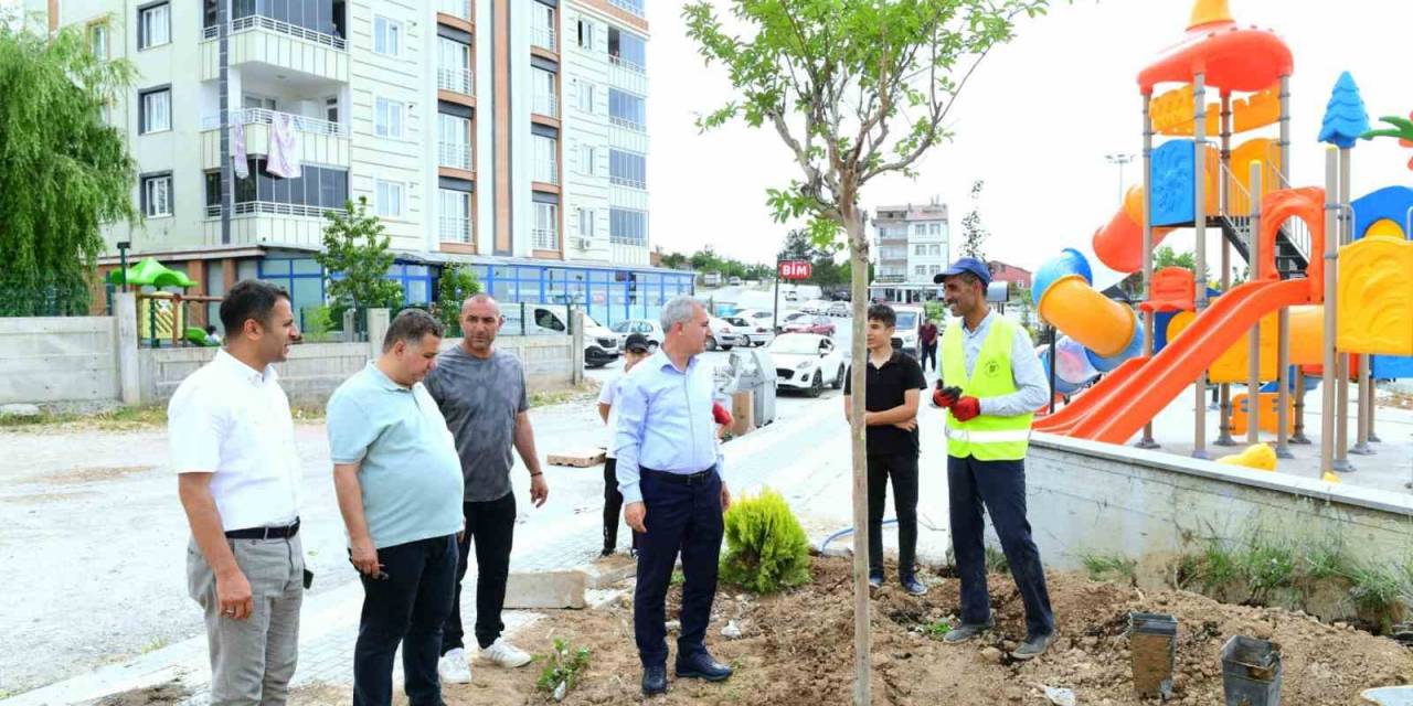 Başkan Çınar, Yapımı Süren Yeni Park Alanını İnceledi