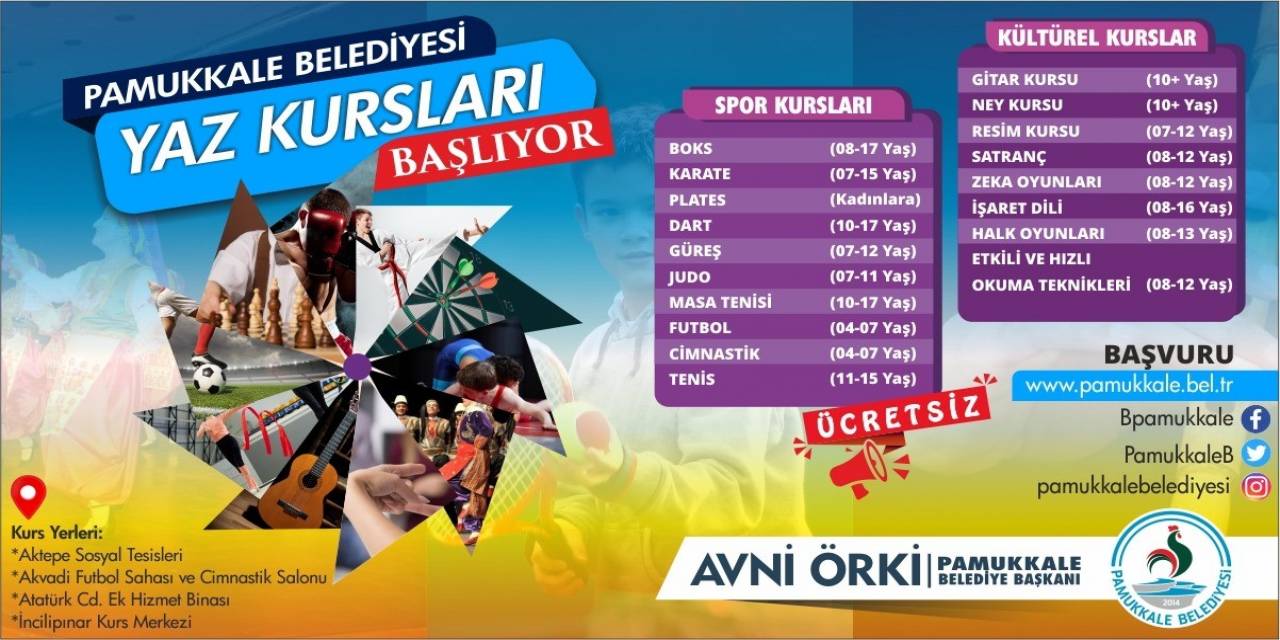 Pamukkale Belediyesi Yaz Kursları Dolu Dolu Geçecek