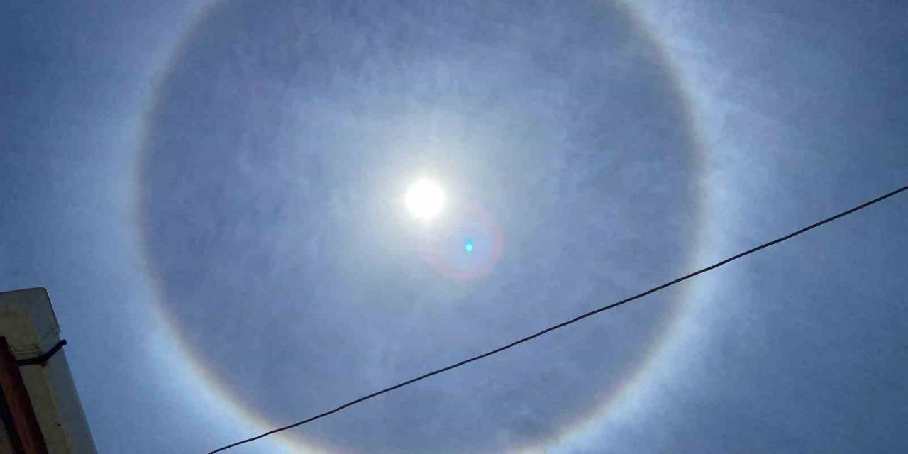 Hisarcık’ta Güneşin Etrafını Saran Gökkuşağı İlgiyle İzlendi