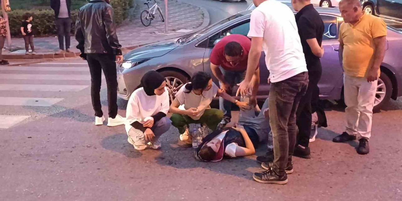 Otomobilin Çarptığı Bisikletli Yaralandı