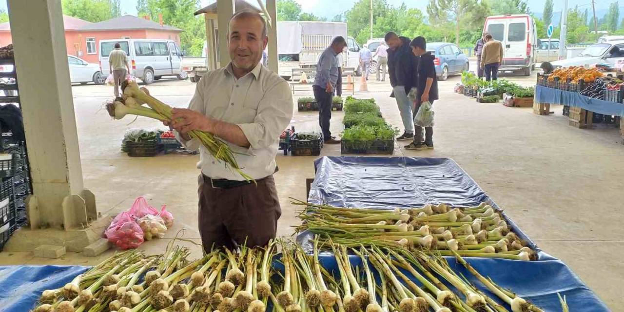 Hisarcık’ta Yerli Sarımsak Çıktı, Fiyatlar Düştü