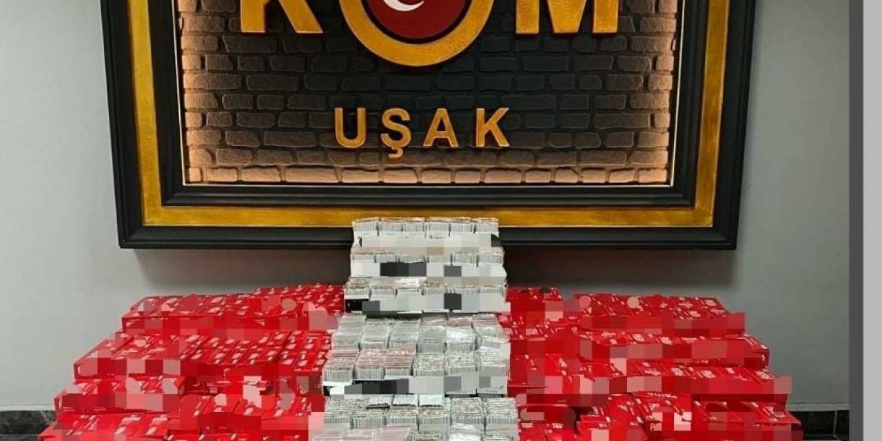 Uşak’ta 13 Milyon 185 Bin Kaçak Makaron Ele Geçirildi