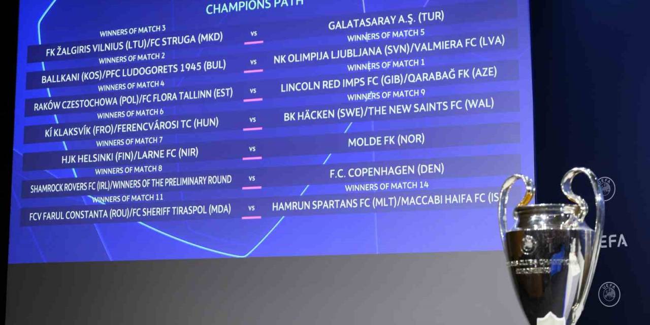 Uefa Şampiyonlar Ligi 2. Ön Eleme Turu’ndaki Eşleşmeler Belli Oldu