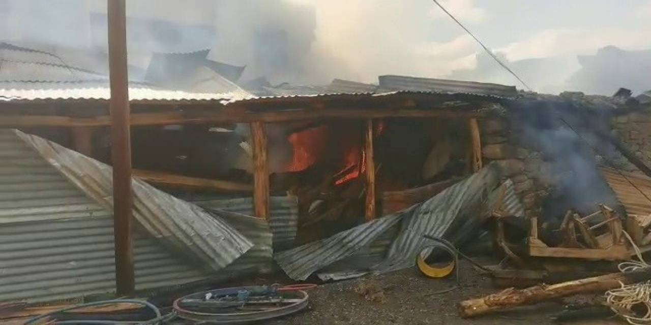 Pazaryolu’nda Korkutan Yangın