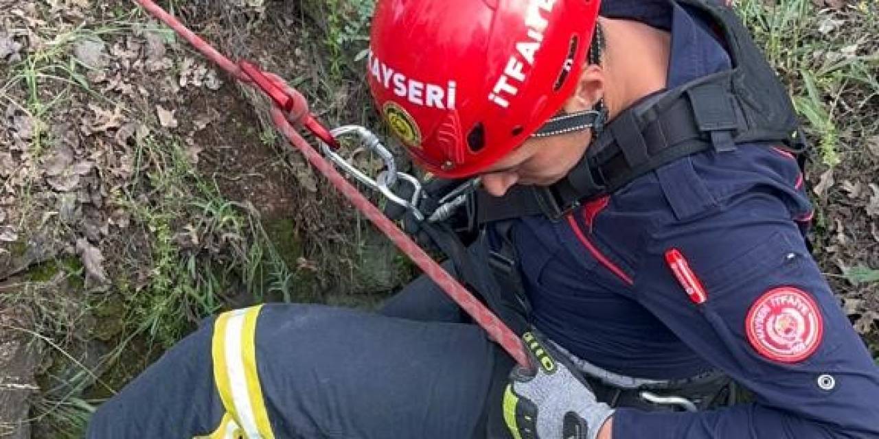 Büyükşehir İtfaiyesi, Kuyuya Düşen Büyükbaş Hayvanı 2 Saatlik Çalışmayla Kurtardı