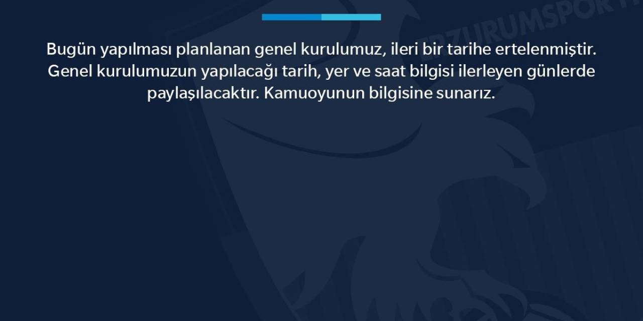 Erzurumspor Kongresi Bir Kez Daha Ertelendi