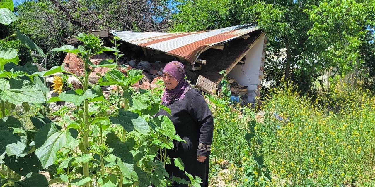 Yıkılan Evlerinin Enkazında Yeşeren ‘ayçiçekleri’ İle Nefes Almaya Çalışıyorlar