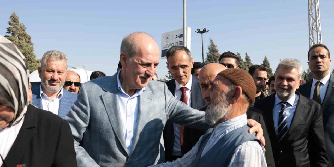 Tbmm Başkanı Kurtulmuş’tan Konteyner Kent Ziyareti