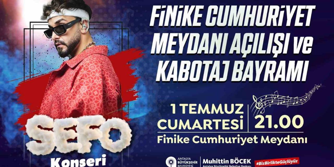 Finike Cumhuriyet Meydanı Sefo Konseri İle Açılıyor