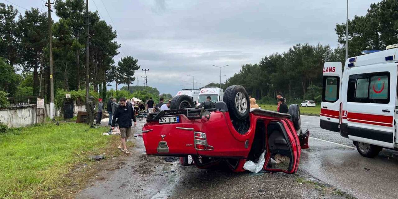 Samsun’da Lastiği Patlayan Araç Takla Attı: 1 Ölü, 4 Yaralı
