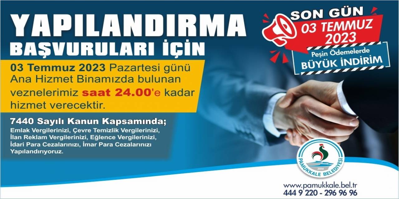 Pamukkale Belediyesi Vezneleri Son Saatlere Kadar Hizmet Verecek