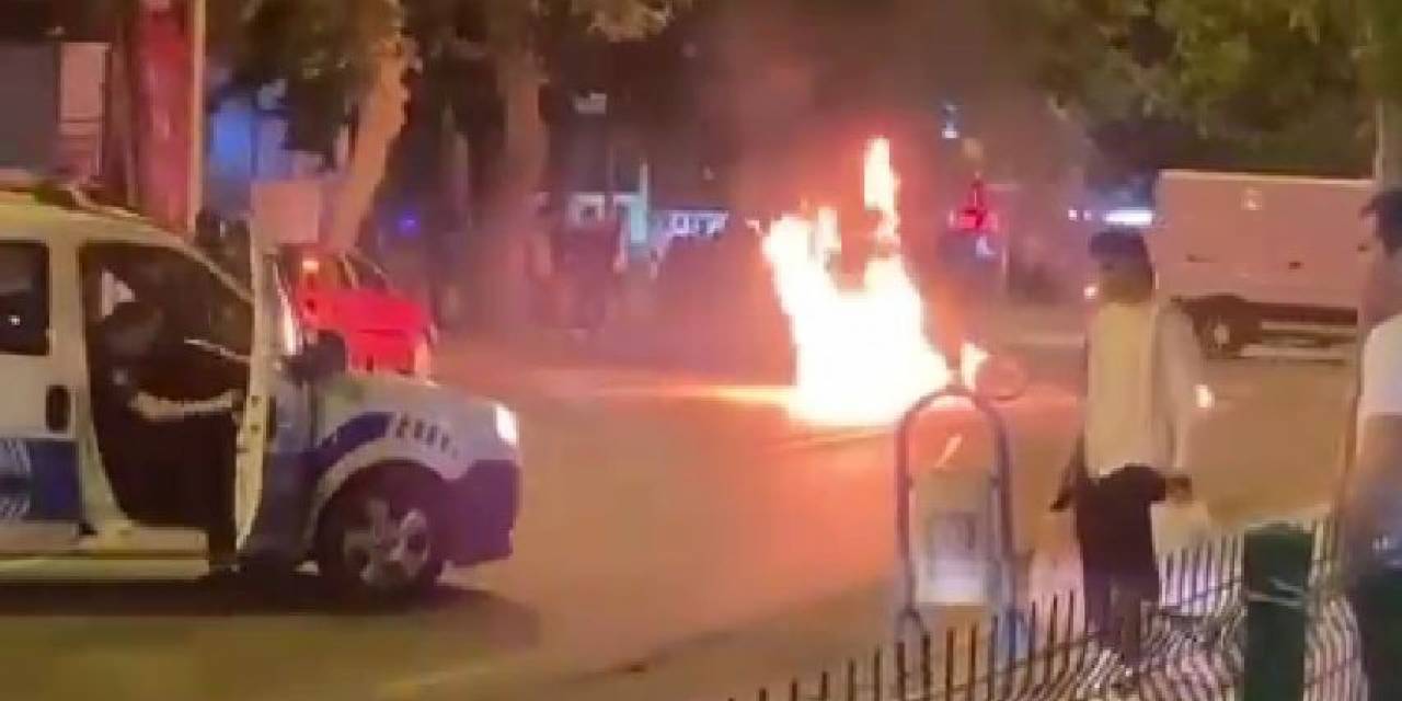 Yolcu Otobüsüyle Çarpışan Motosiklet Cayır Cayır Yandı: 1 Yaralı