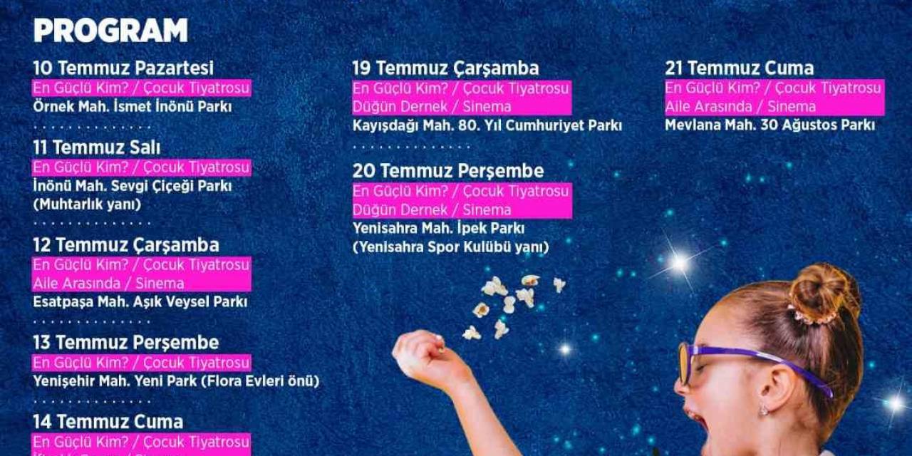 Ataşehir Parklarında Açık Havada Sinema Ve Tiyatro Zamanı