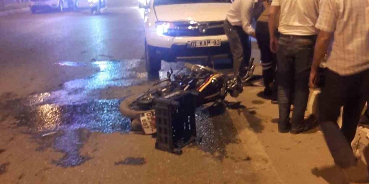 Otomobil İle Motosiklet Çarpıştı: 1 Yaralı