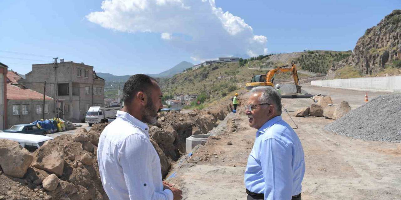 Başkan Büyükkılıç, Osb’yi Talas Bulvarı’na Bağlayacak Ana Arteri İnceledi