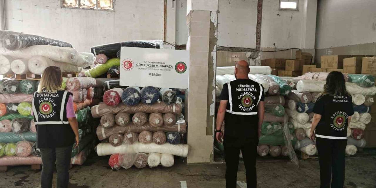 Gümrük Muhafaza Ekipleri Tonlarca Kumaş Ele Geçirdi