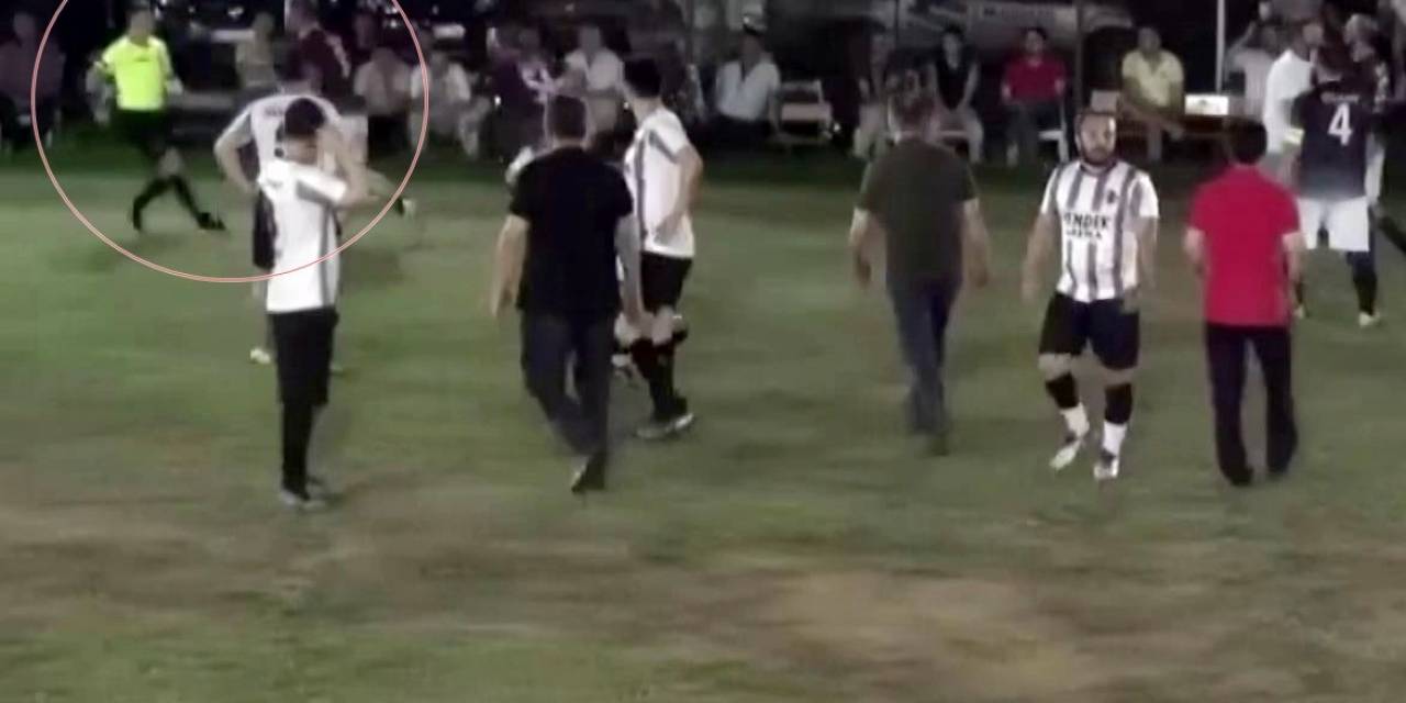Karışan Yeşil Sahadan Hakem İşte Böyle Kaçtı