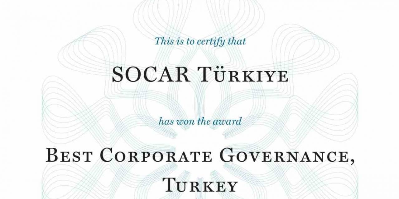 Socar Türkiye’ye ’en İyi Kurumsal Yönetişim’ Ödülü