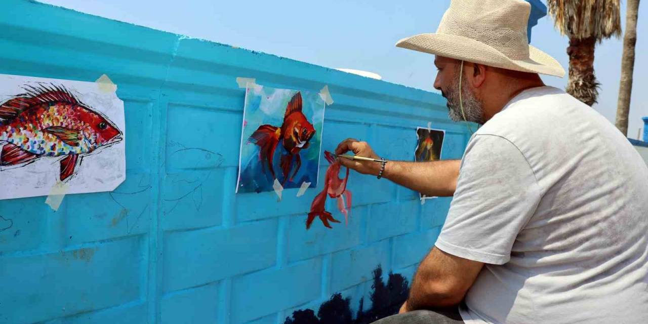 Karaduvar Sardalye Parkının Etrafı Akvaryuma Dönüştü