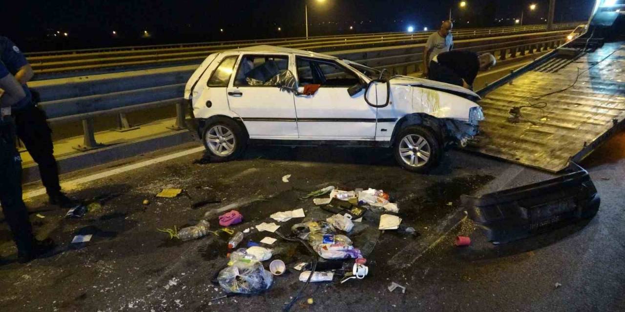 Alkollü Sürücünün Çarptığı Otomobilde Can Pazarı Yaşandı