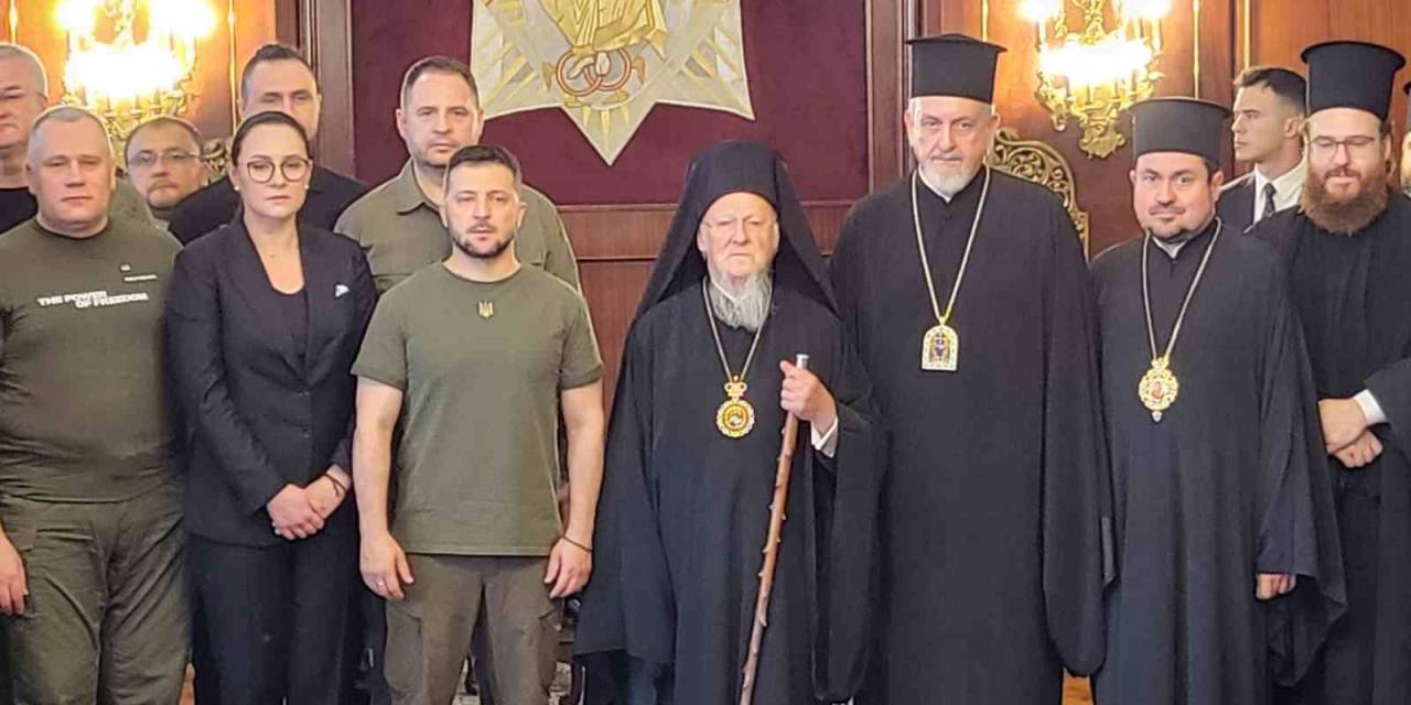 Ukrayna Devlet Başkanı Zelenski, Fener Rum Patriği Bartholomeos’u Ziyaret Etti