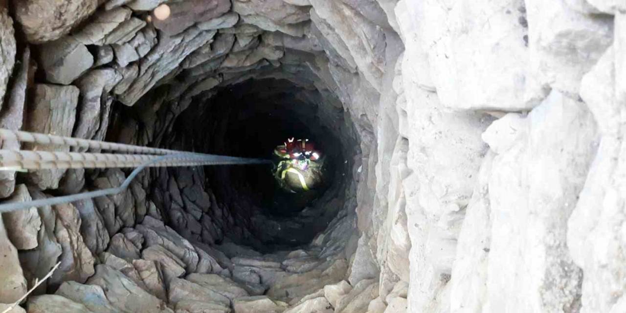 Keçiler 15 Metrelik Kuyuya Düştü
