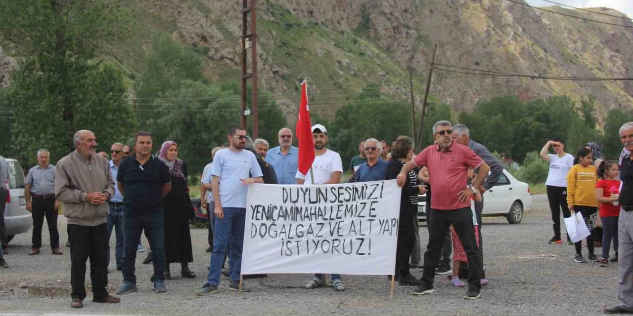 Doğalgazları Olmadığı İçin Eylem Yaptılar