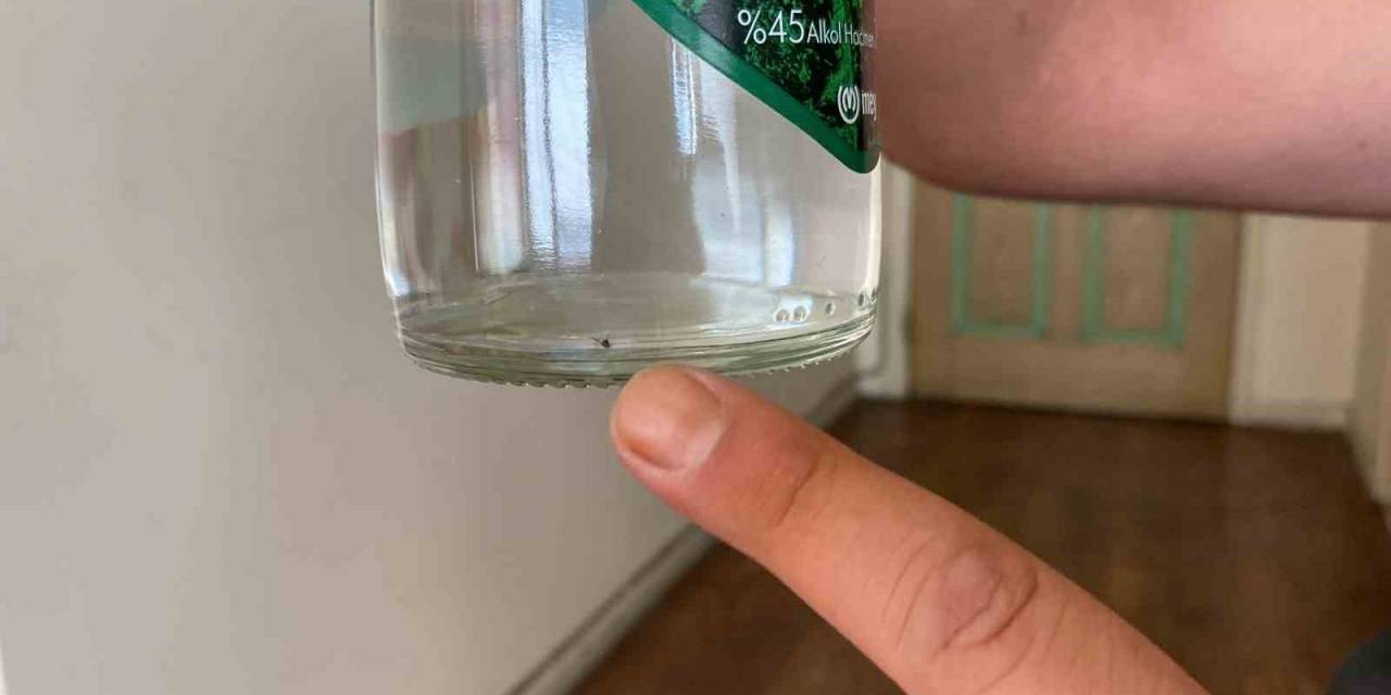 Kapalı İçki Şişesinin İçinde Şok Eden Görüntü