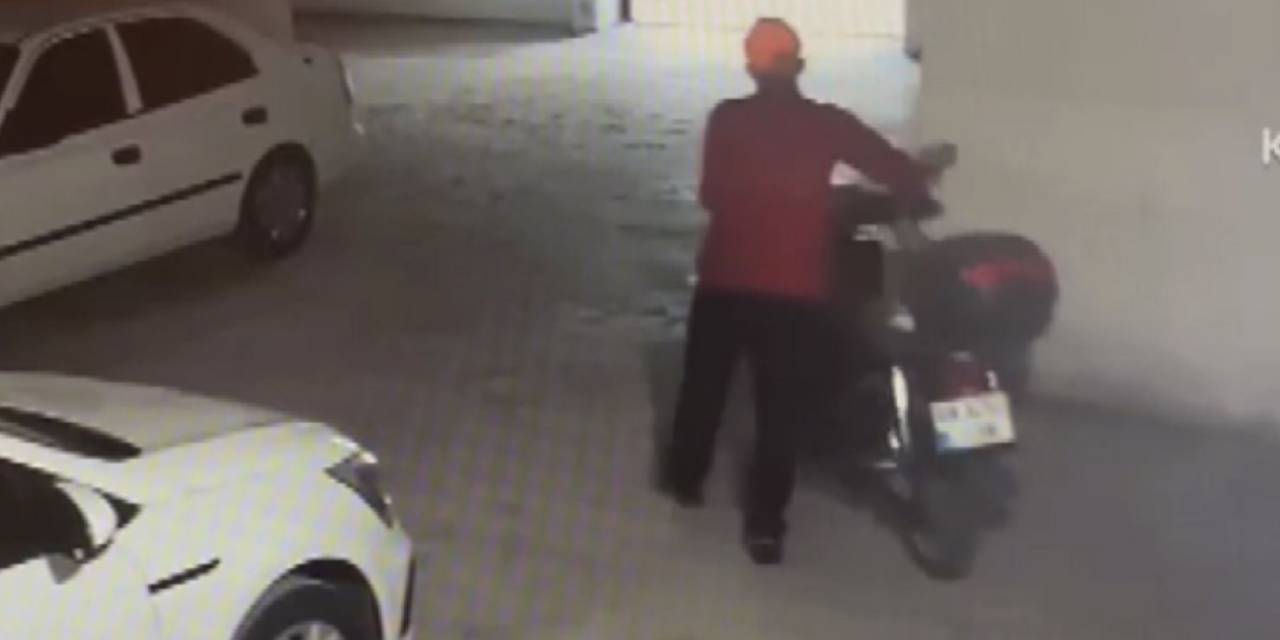 Motosiklet Hırsızı Önce Güvenlik Kamerasına Sonra Polise Yakalandı