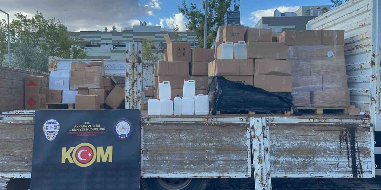 Başkentte Sahte Alkol Operasyonu: 5 Ton Ham Alkol Ele Geçirildi