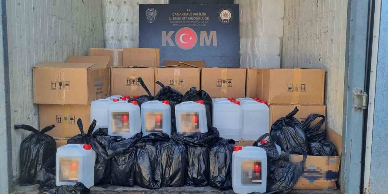 Çanakkale’de Bin 69 Litre Etil Alkol Ele Geçirildi
