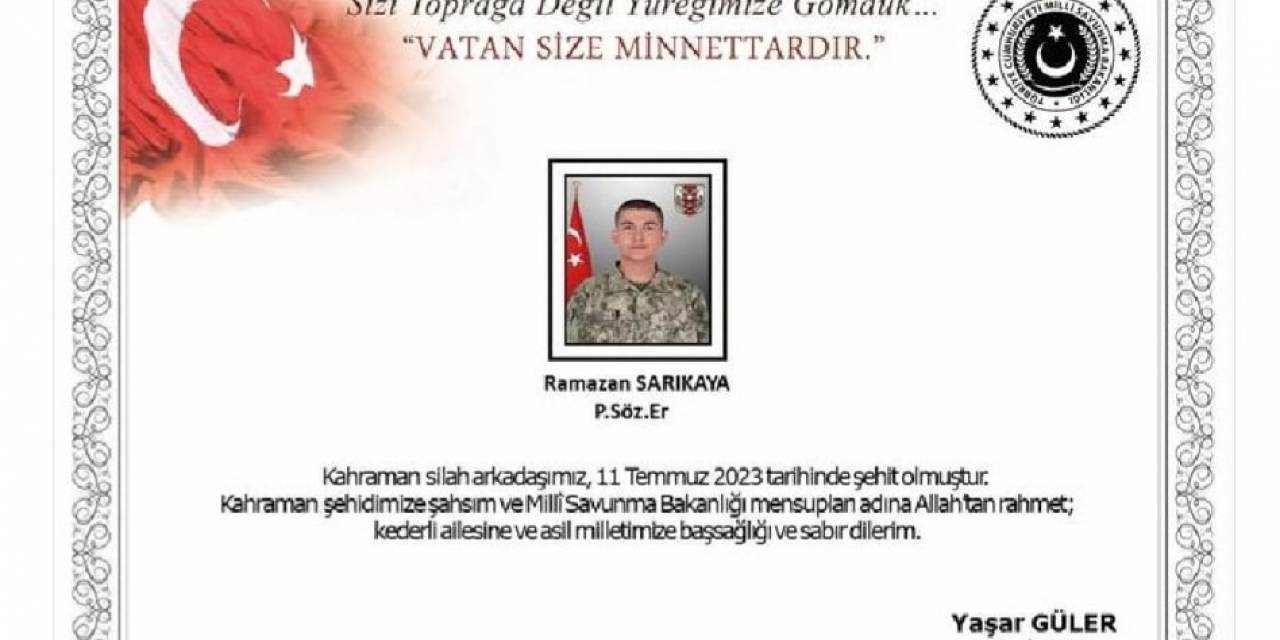 Askeri Araçla Otomobilin Çarpıştığı Kazada 1 Asker Şehit Düştü