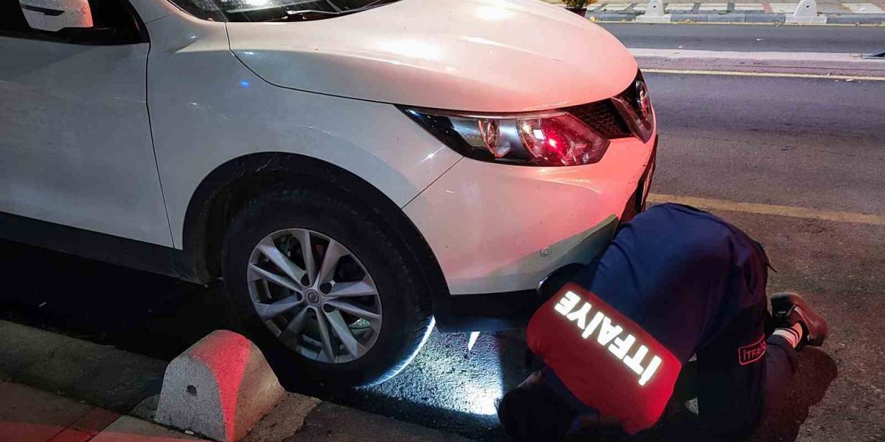 Araçtan Araca Giren Kedi Kurtarılamayınca Not Bırakıldı