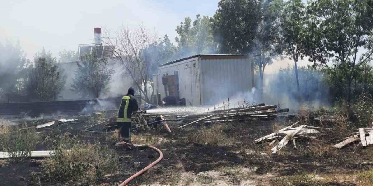 Konya’da 30 Ton Saman Balyası Yandı