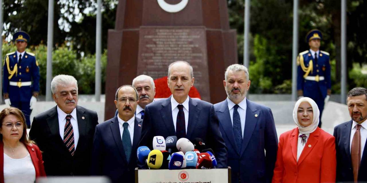 Tbmm Başkanı Kurtulmuş, Bakü’de Şehitlikleri Ziyaret Etti