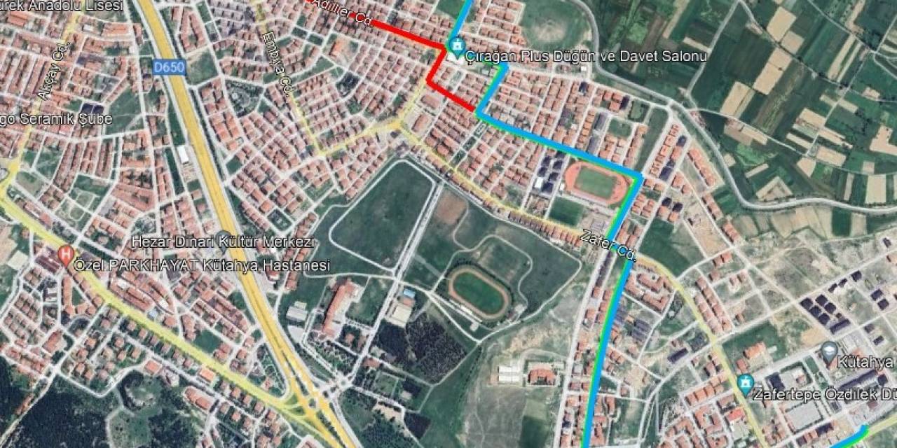 Kütahya Hat 26’da Güzergah Değişikliği