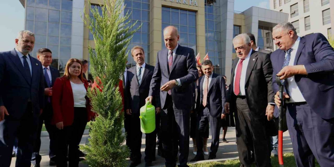 Tbmm Başkanı Kurtulmuş, Bakü’de Türkpa Bahçesine Ağaç Dikti