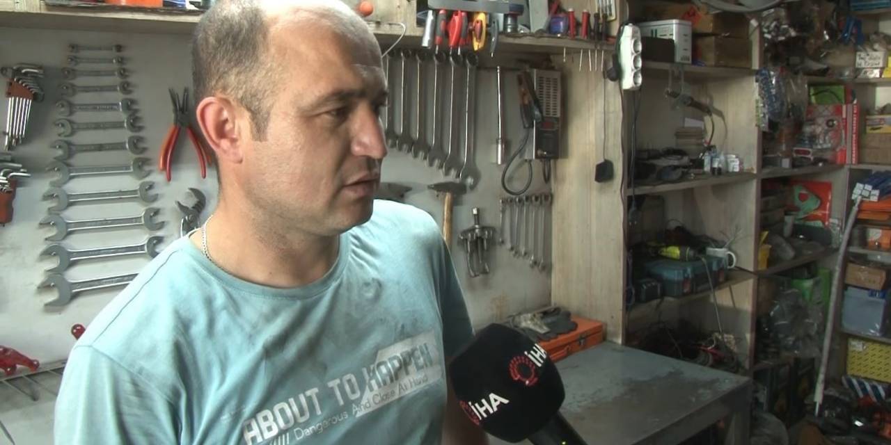 Arnavutköy’de Tamirhanede Korkutan Anlar Kamerada