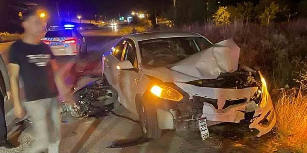 Otomobil İle Motosiklet Çarpıştı: Köy Muhtarı Hayatını Kaybetti
