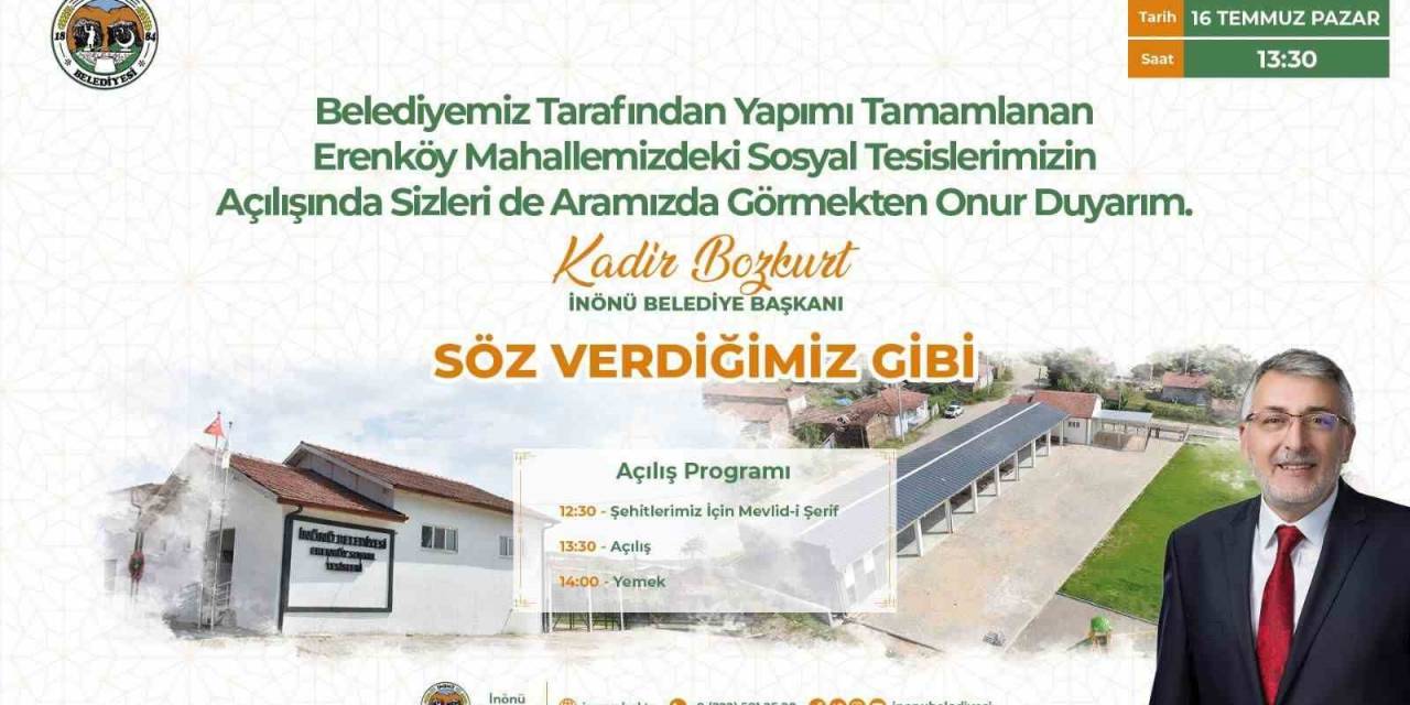 İnönü Belediyesi Sosyal Tesis Açılışlarına Devam Ediyor