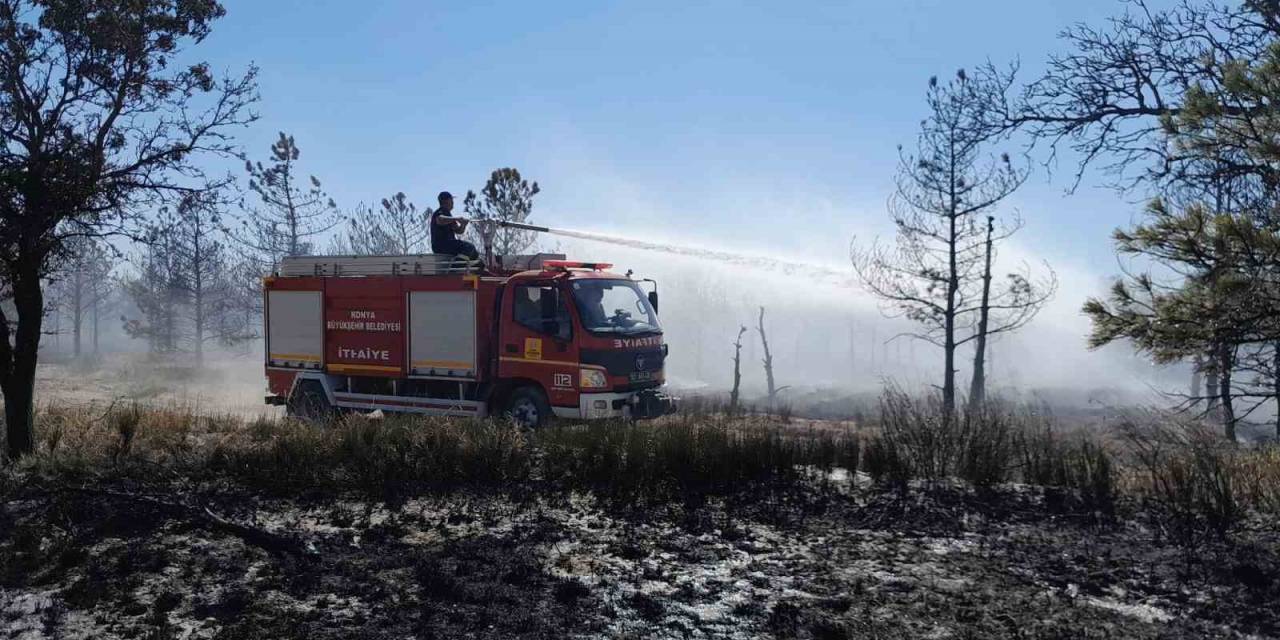 Konya’da Erozyon Önleme Sahası’nda Orman Yangını